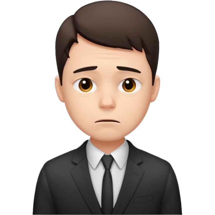 a liittle tired and frustrated entepreneur (only his face). with suit and only a little bit emotional face. young entepreneurs with various suits, but in classic colours. various hair. one person per one emoji. give me a few options  emoji