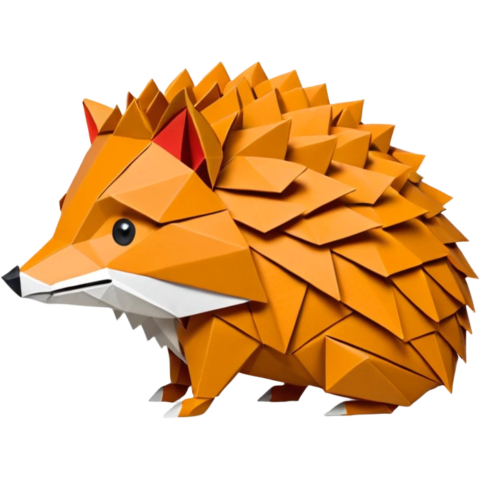 origami hedgehog half fox half hedgehog in color #A8FBD3 emoji