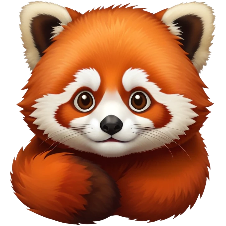 Red panda hiding emoji