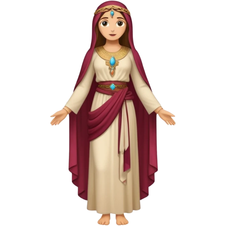 fullbody Mary Magdalene, fit and feminine, in ancient Middle Eastern attire emoji