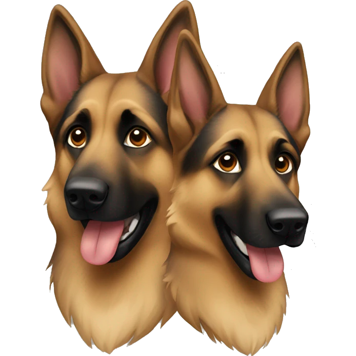 2 German shepherd dogs  emoji