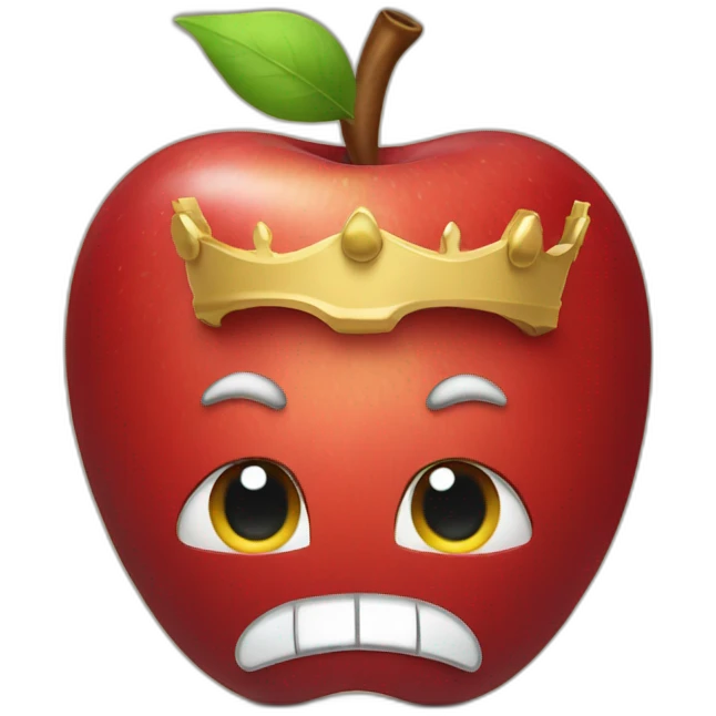 apple with king crown emoji