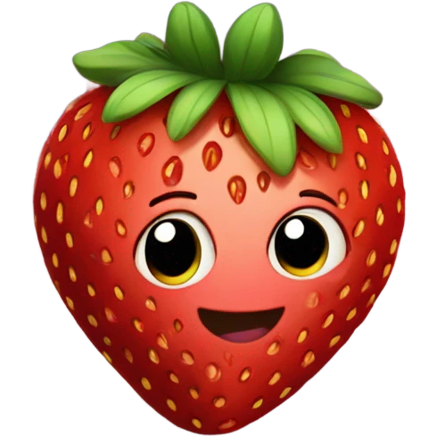 Strawberries floating across the universe emoji
