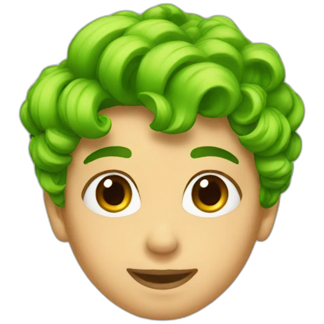 hairspray green emoji