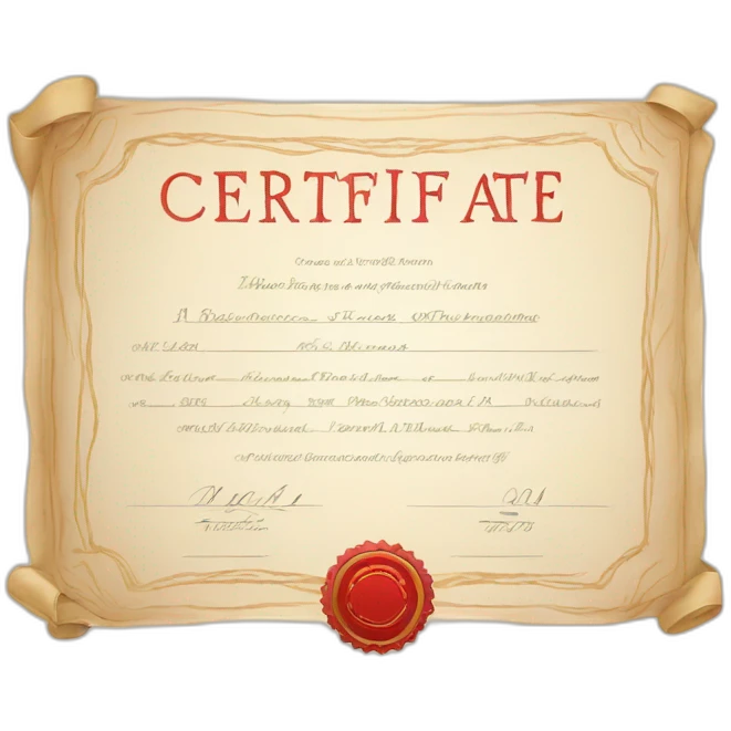 red certificate emoji