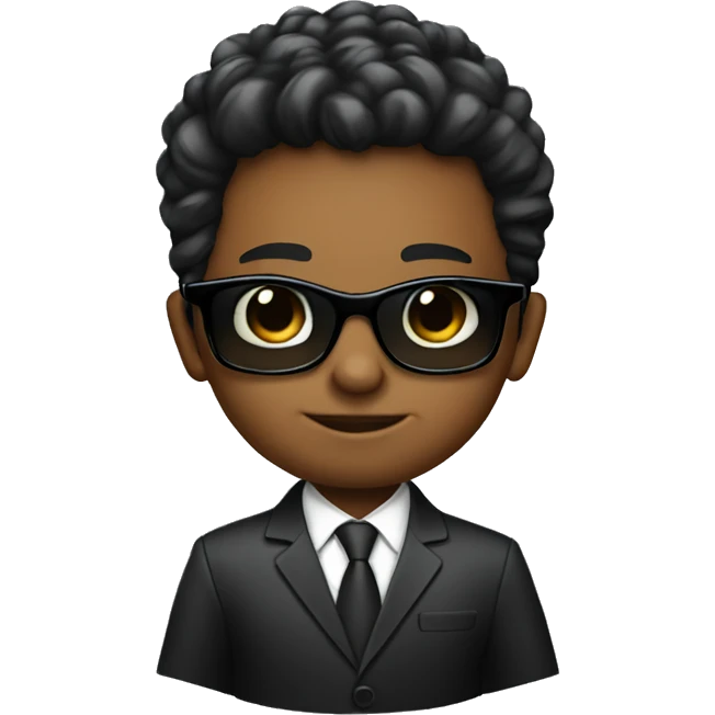 Toddler boss in the suit and  sunglasses  emoji