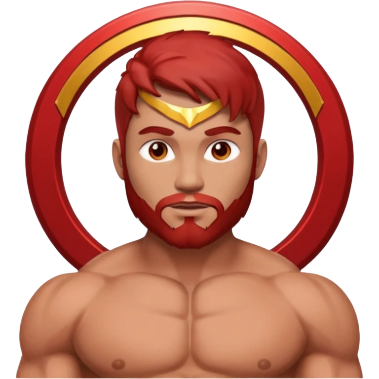 Red man with angel  ring above head  emoji