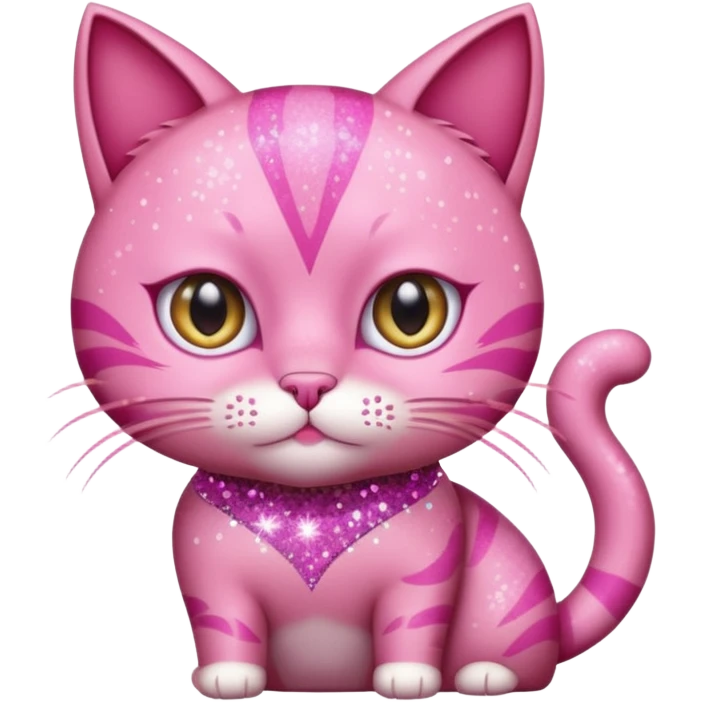 glitter sexy pink cat emoji