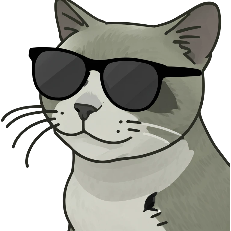 Cat with sunglasses emoji