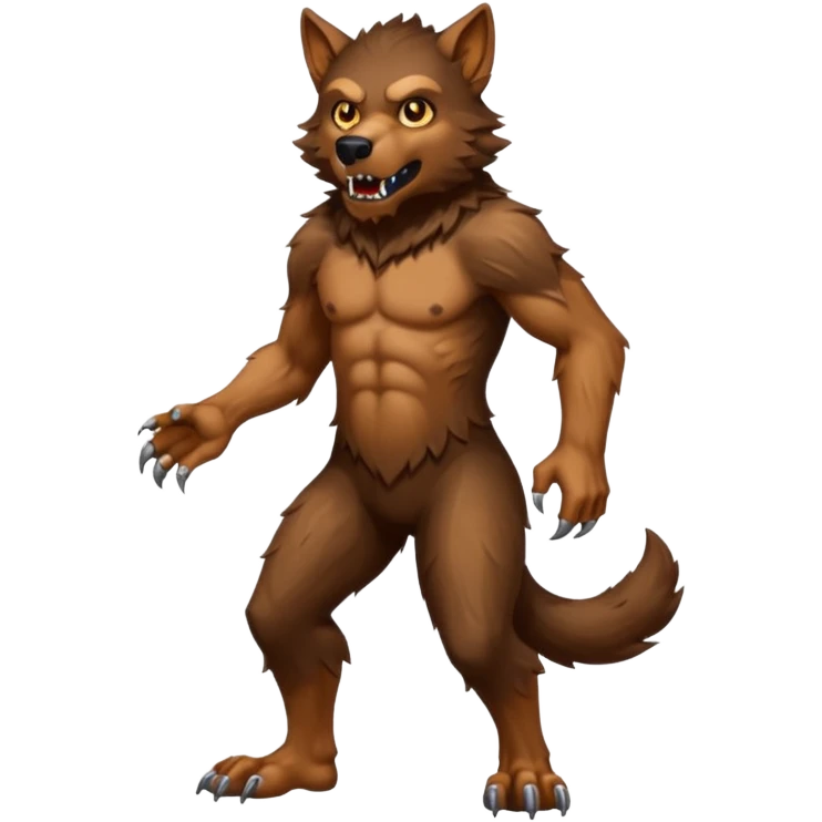 Create an emoji of Werewolf full bodied emoji