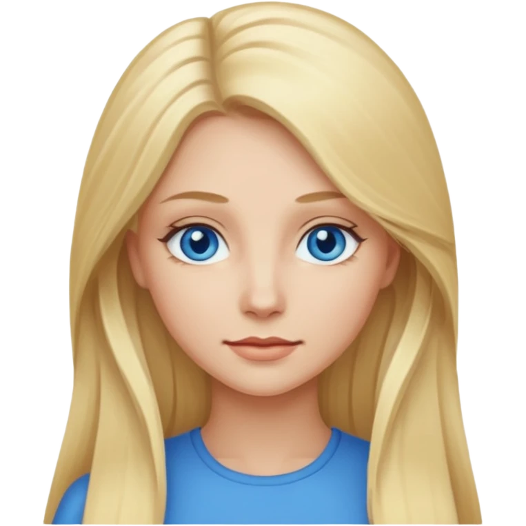 Woman long blond hair emoji