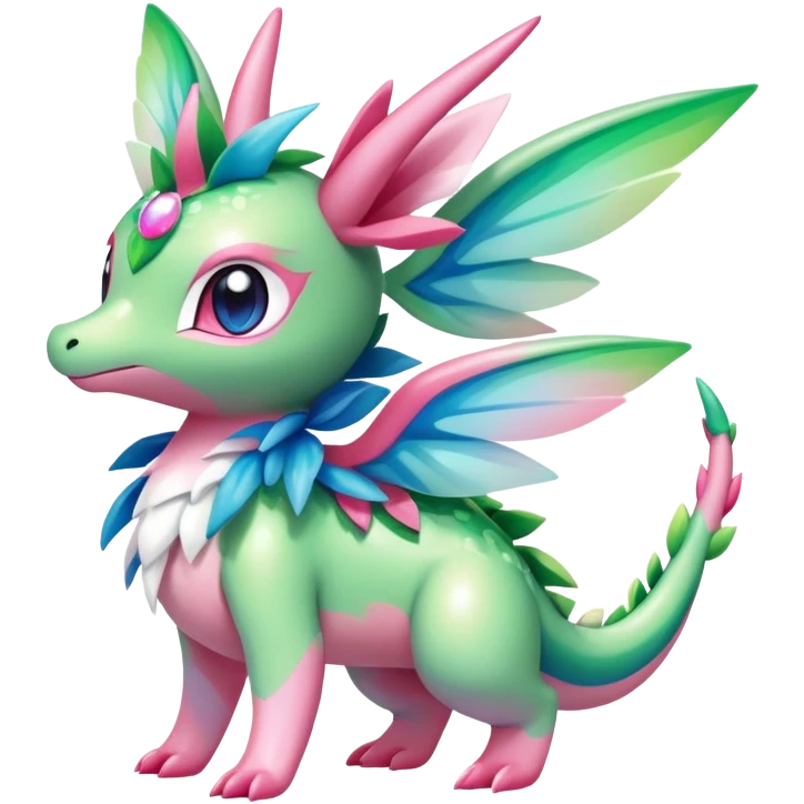 Shiny Exotic Cute Majestic Ethereal Sparkly Flygon-Sylveon-Shaymin-Meganium-Hybrid-Creature emoji