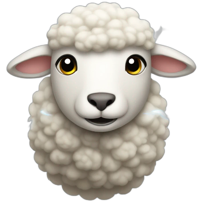 sheep with lightning emoji