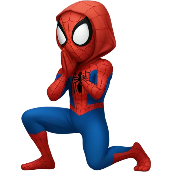 Muslim spider man praying  emoji