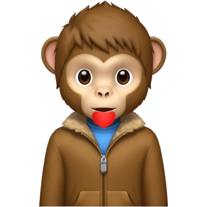Un singe qui est habillé comme un garçon emoji