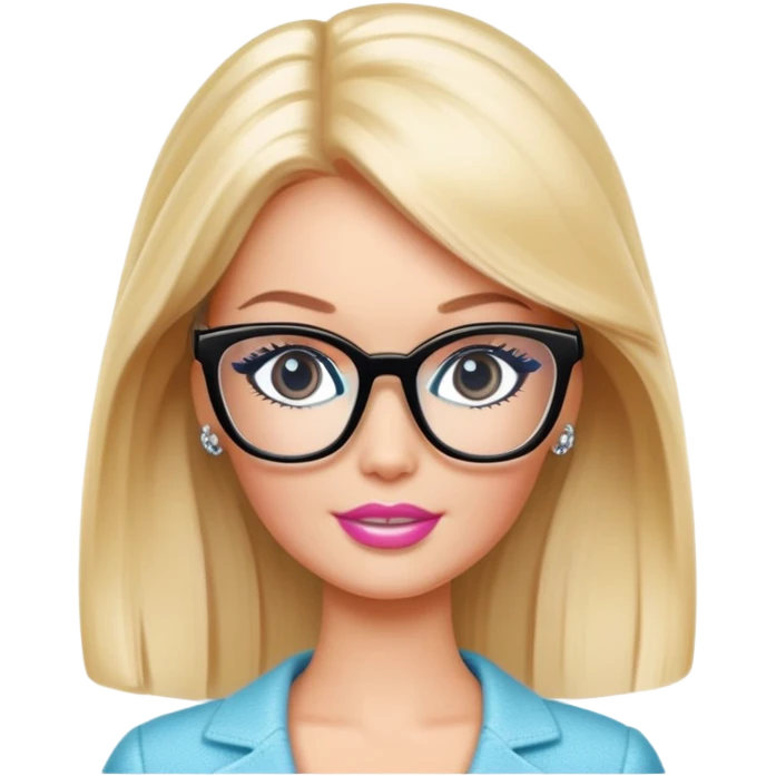 Barbie eye glass emoji