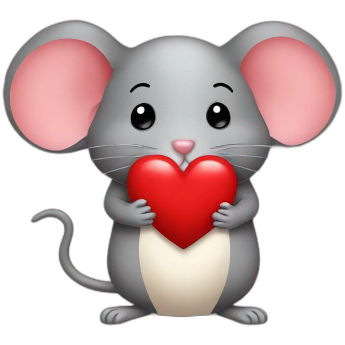 mouse and heart emoji