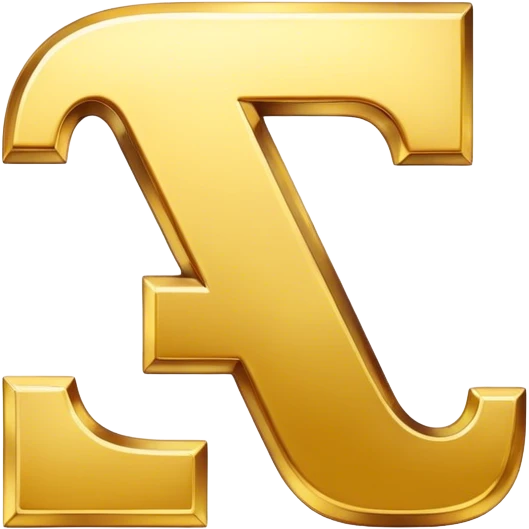 T gold letter emoji