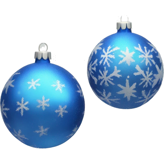 Blue Christmas decorations  emoji