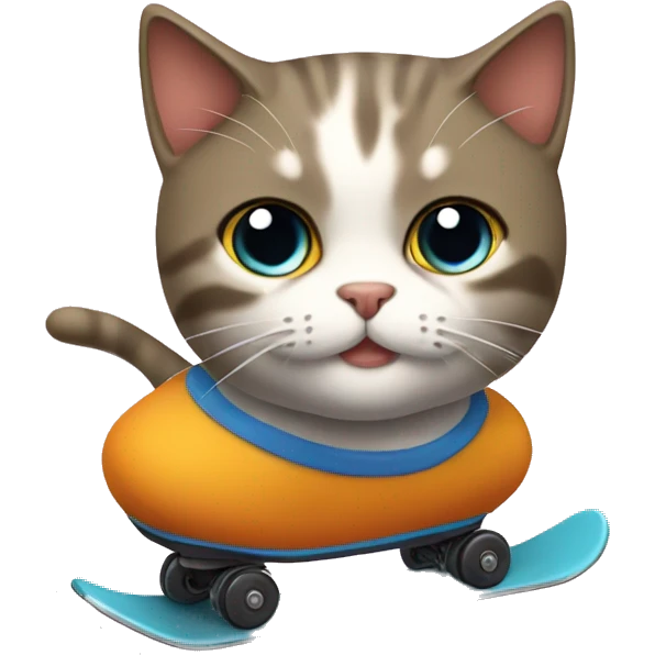 gato en una patineta emoji