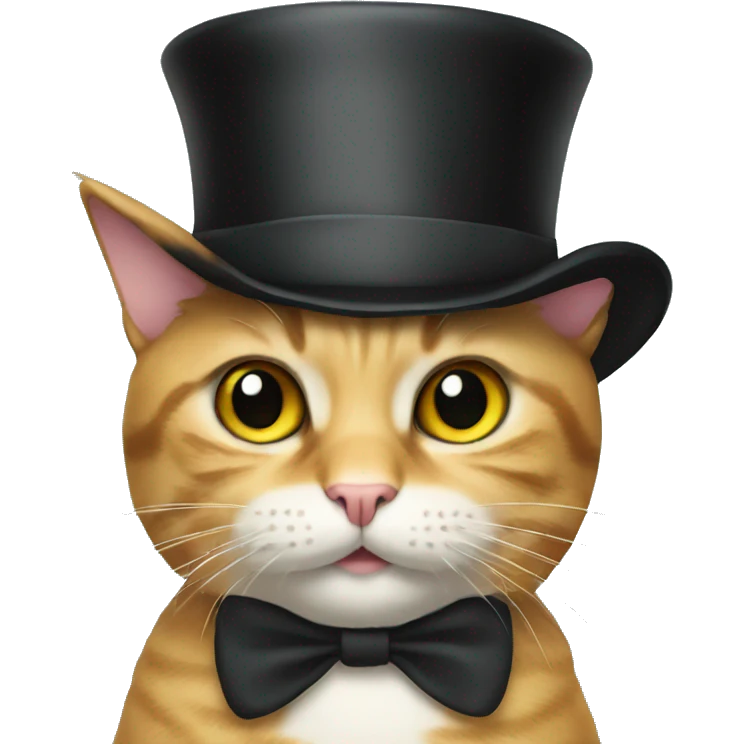 Cat with top hat emoji