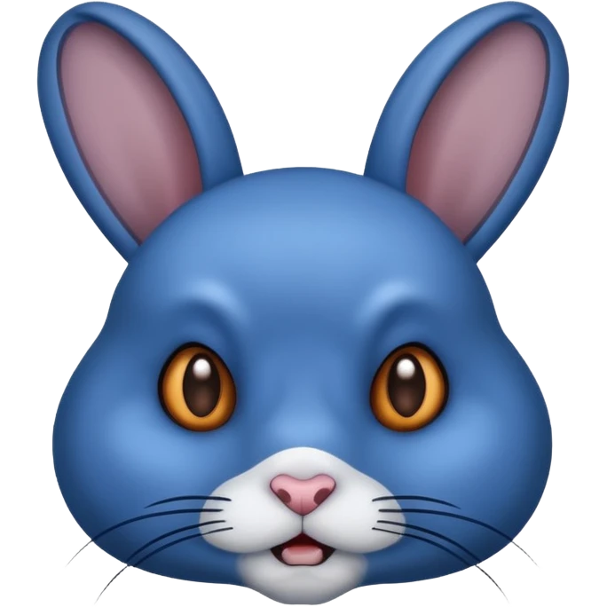Lapin peur bleu noir emoji