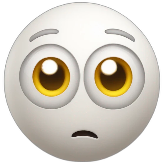 3d sphere with a cartoon awesome skin texture with big playful eyes emoji