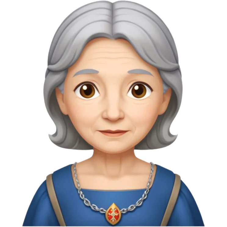 The kind and amiable grandmother in medieval fairy tales emoji