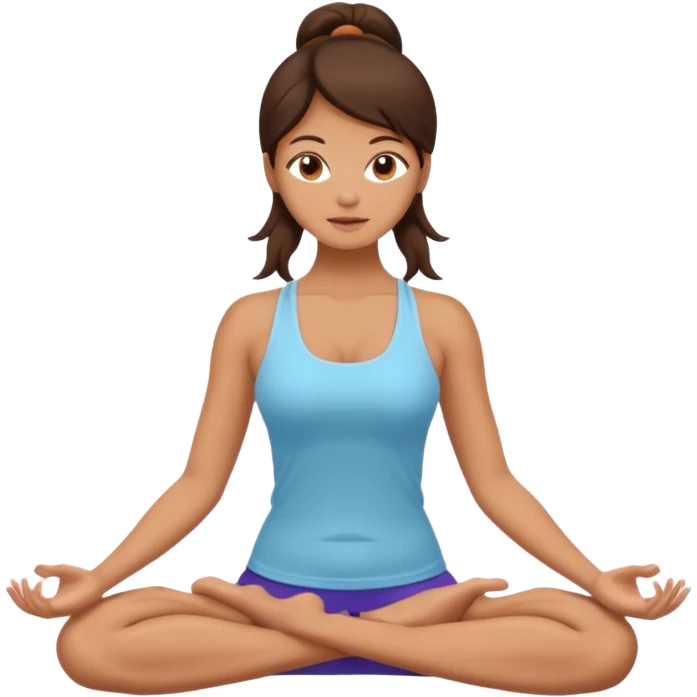 yoga girl brunette emoji