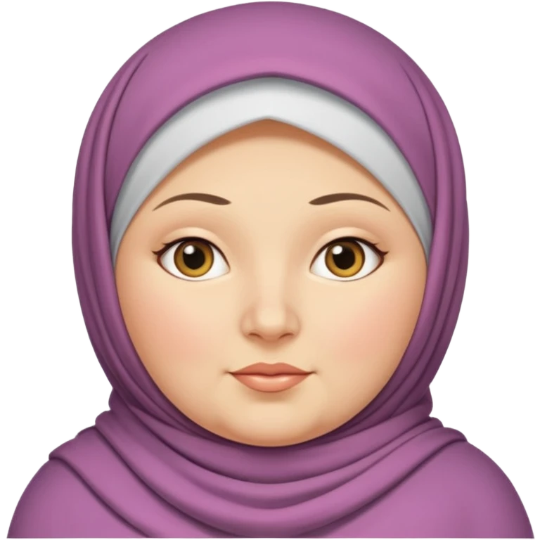 fat woman in hijab emoji