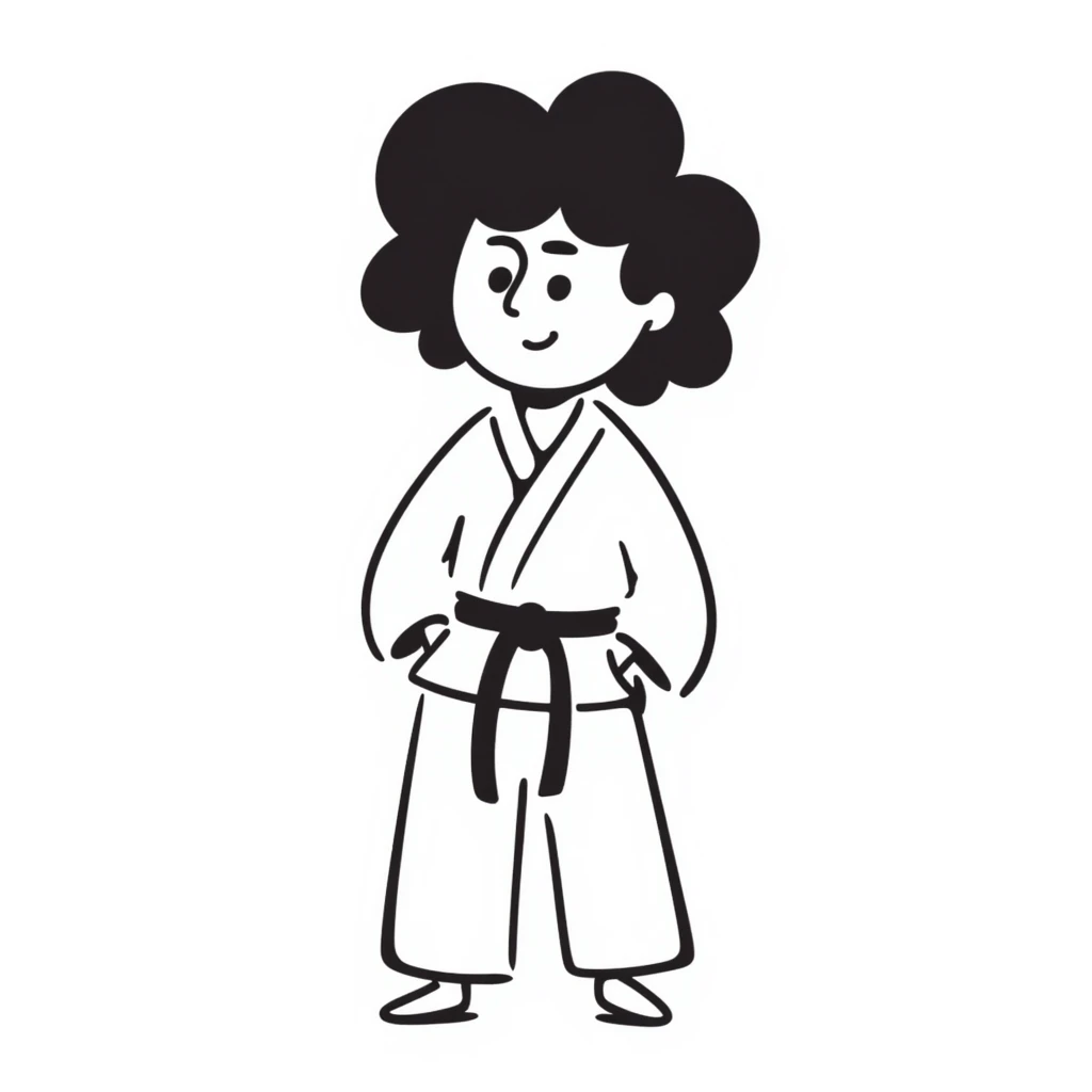 Simple white martial arts uniform emoji