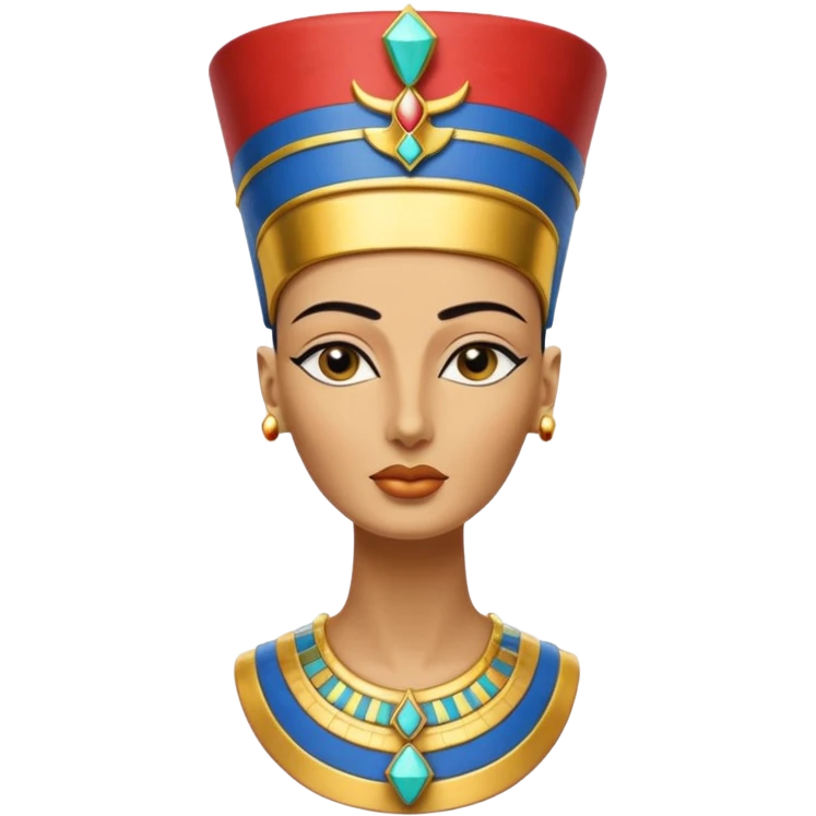 Bust of Nefertiti, no face emoji