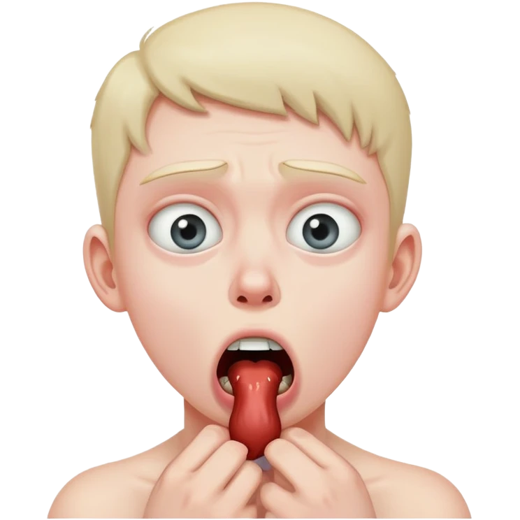 Someone choking themselves  emoji