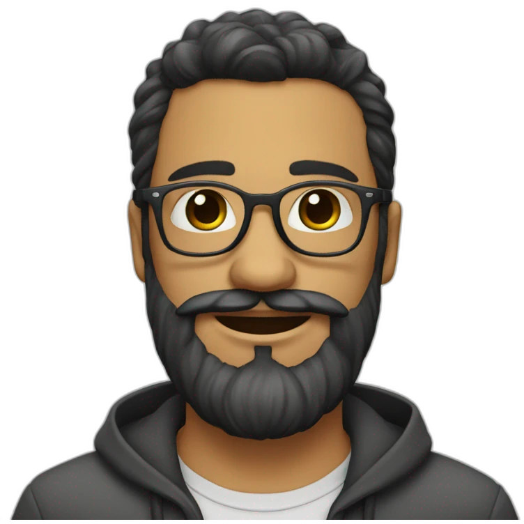 curé lunettes barbe jeune emoji
