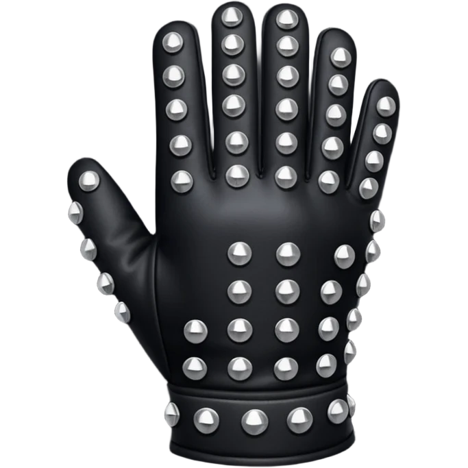 emo black glove with studs emoji