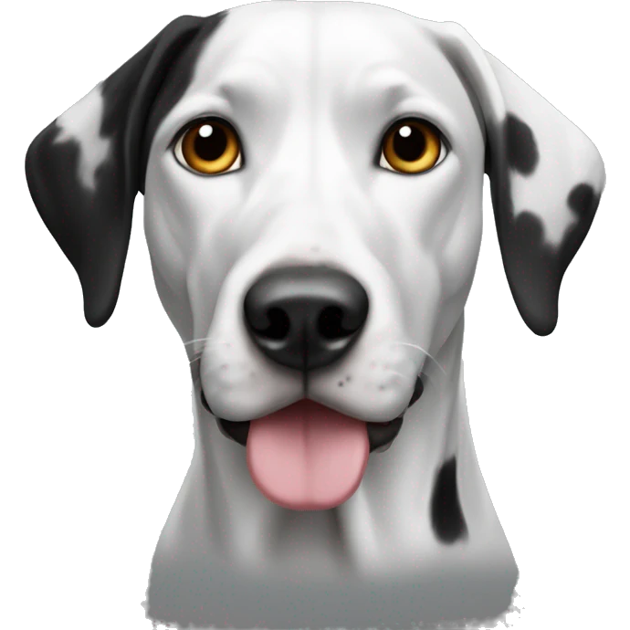 black and white pointer in crown emoji