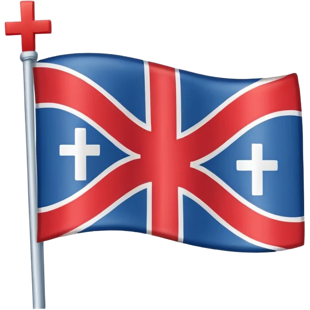 Flag red background red cross emoji
