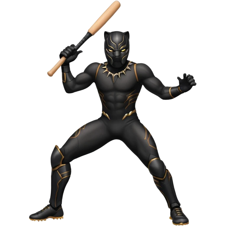 Black Panther in cricket emoji