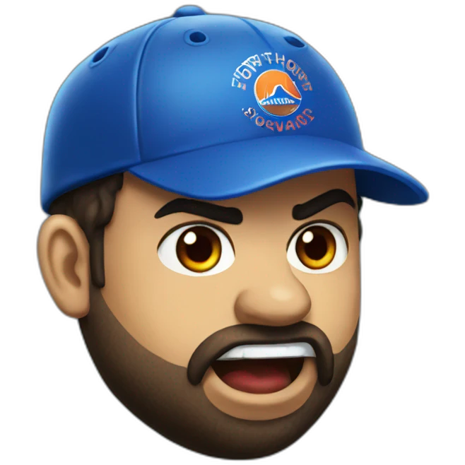 Angry Rohit Sharma emoji