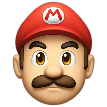Mario thinking face emoji