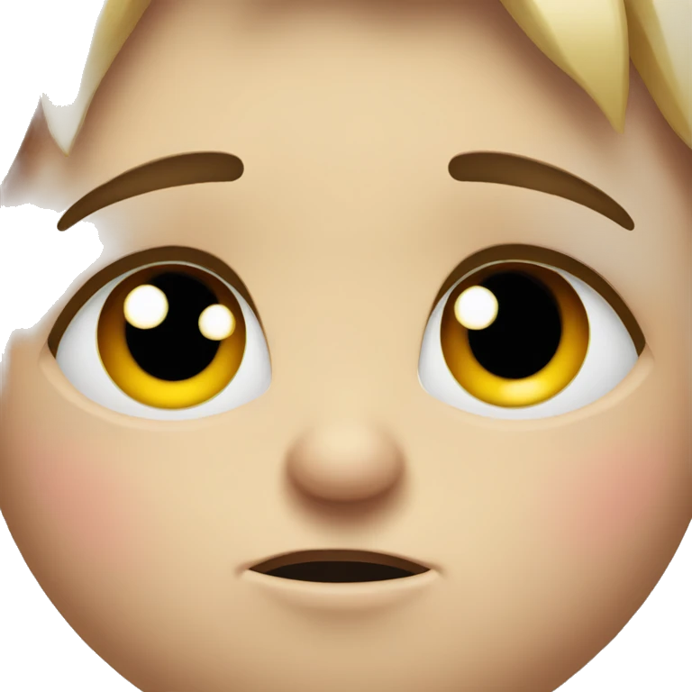 Teary face with eyelashes emoji