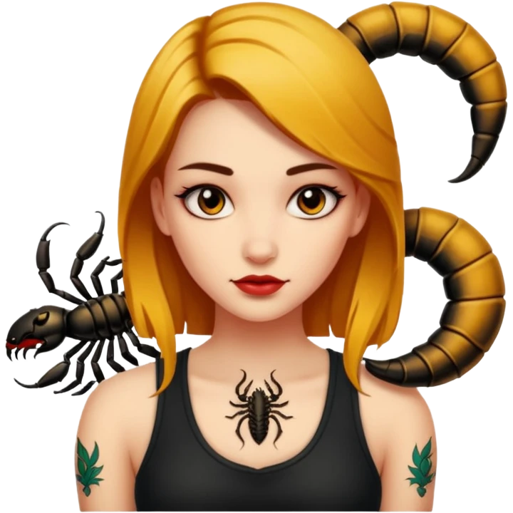 Girl with Scorpion Tattoo emoji