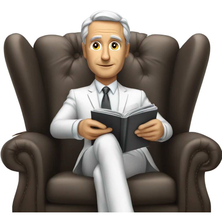 Billionaire reading magazine emoji