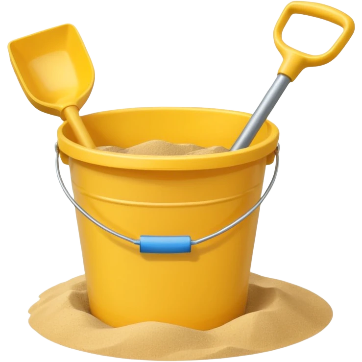 Beach bucket full of sand emoji