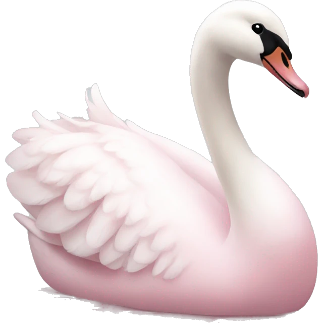 light pink swan emoji