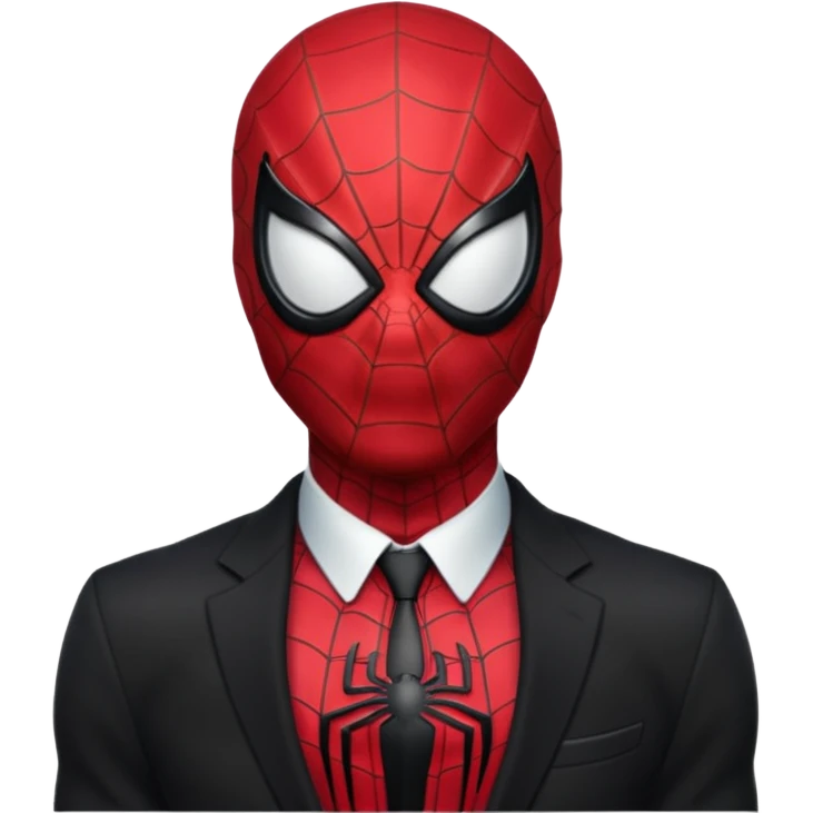 Full Black colored  suit spider man emoji