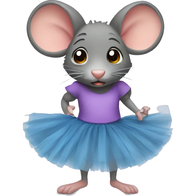 rat wearing a tutu skirt emoji