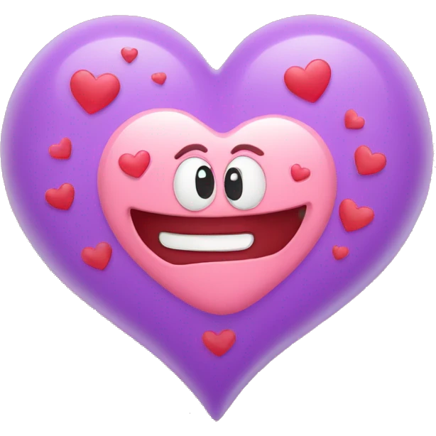Heart drooling face with hearts emoji