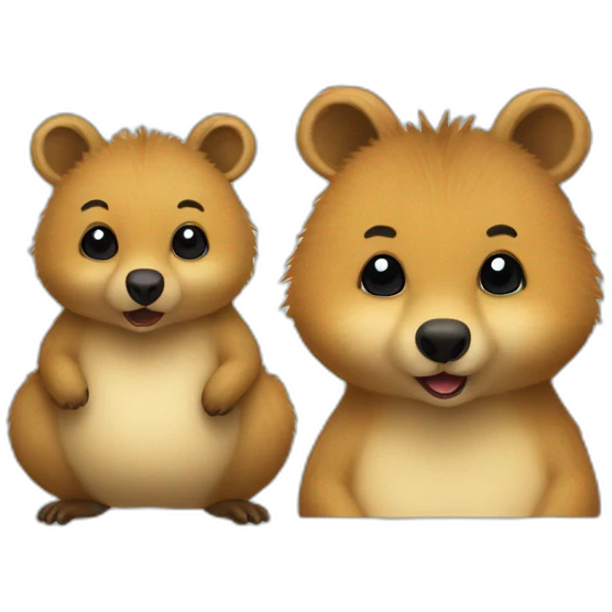 Quokka et canard emoji