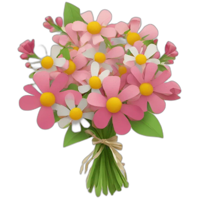 a bouquet of flowers in beautiful paper emoji